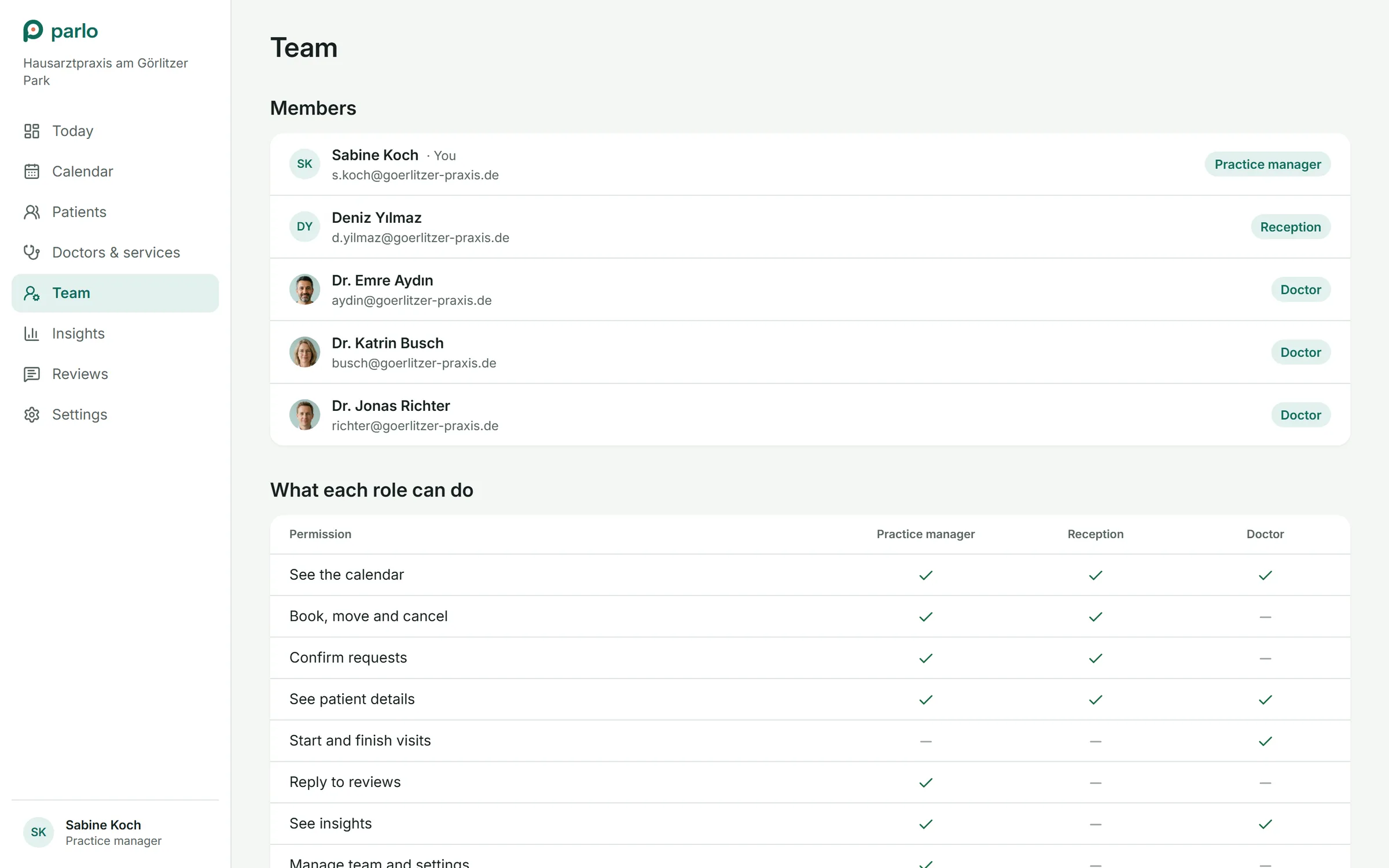 Team and roles: what a practice manager, reception and a doctor can do