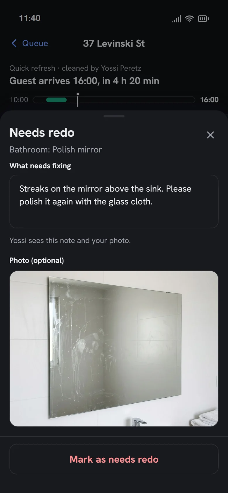 Needs redo sheet in the dark theme